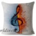 Tema de la música nota Musical imprimir Throw Pillow Case 45*45 cm cuadrado cojín cubierta de algodón de lino almohadas hogar decoración funda de almohada ali-62320658